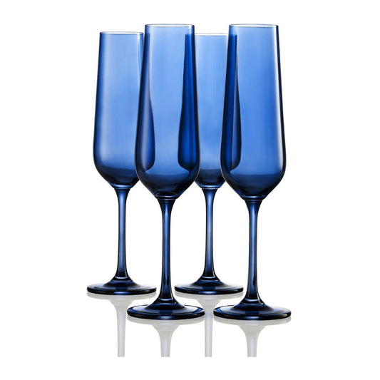 Colored Champagne Flute | Cobalt