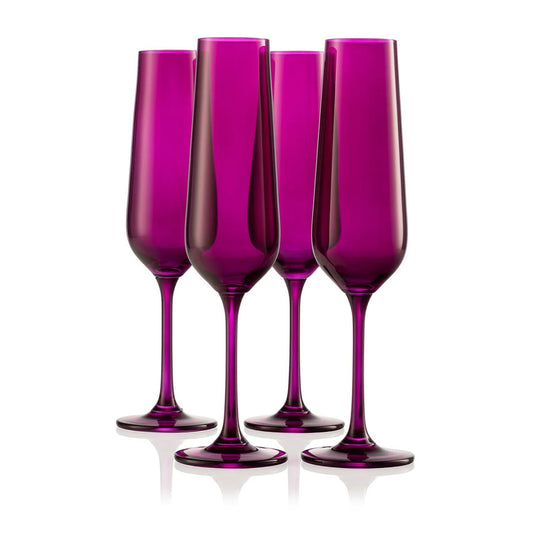 Colored Champagne Flute | Amethyst