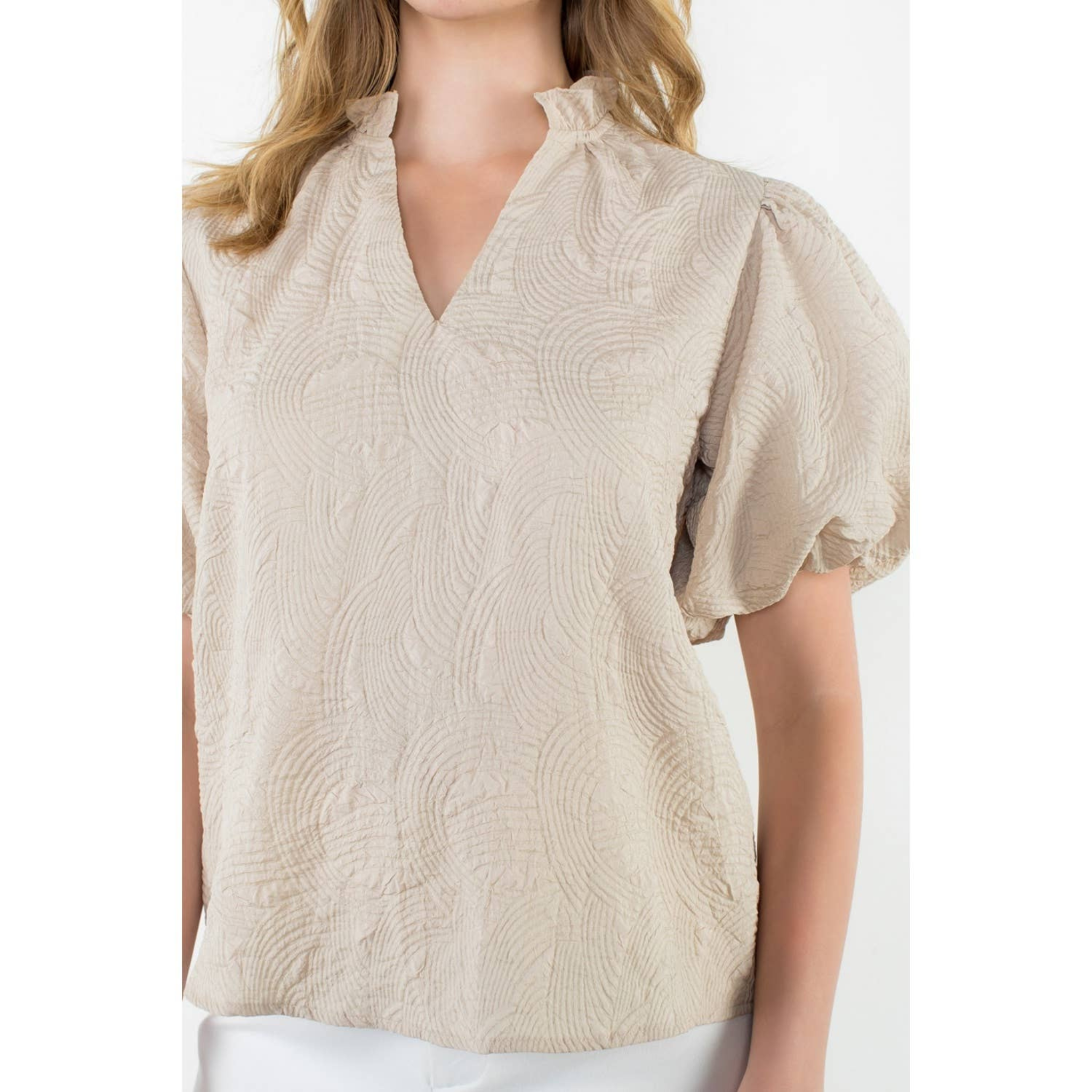Short Puff Sleeve Top
