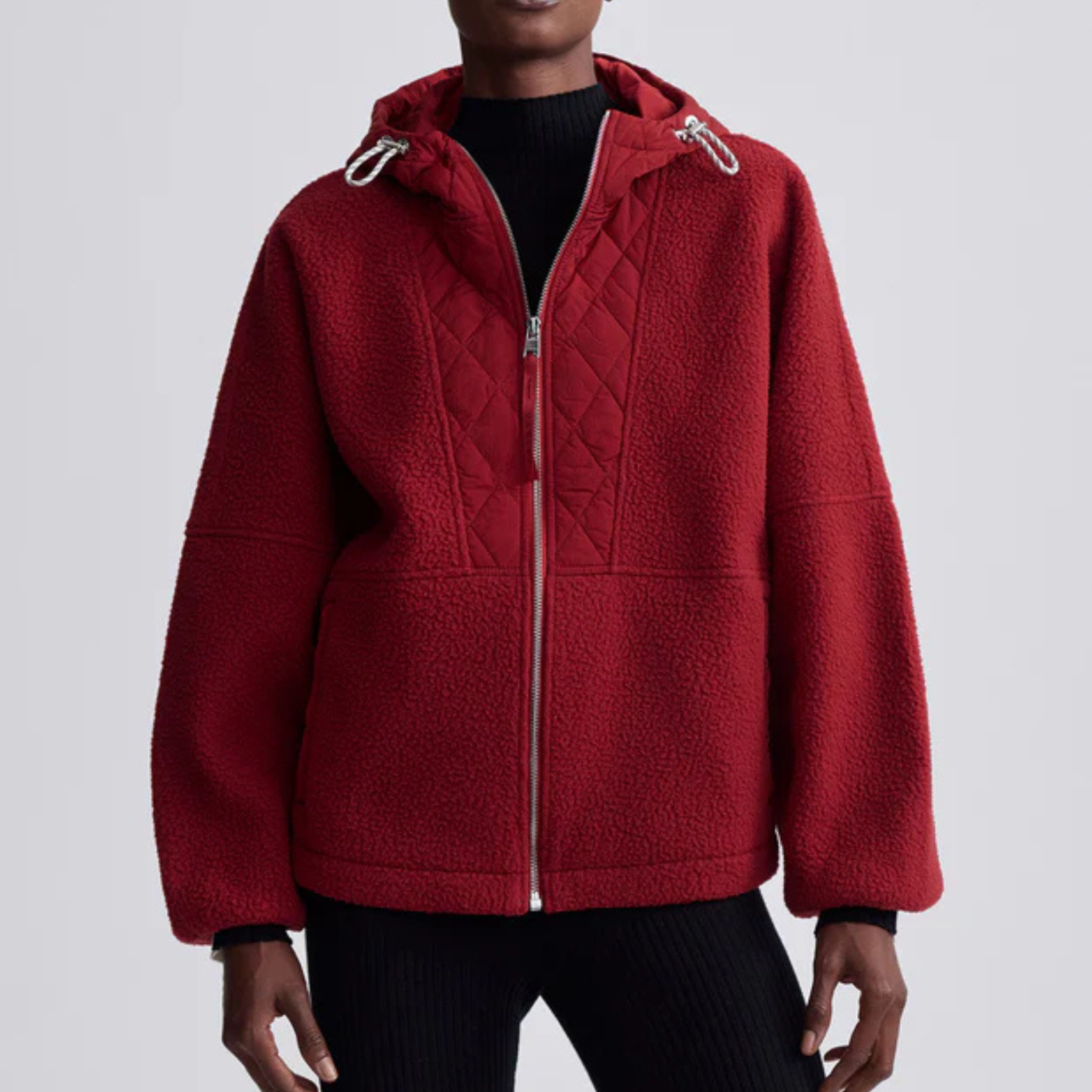 Richfield Quilt Fleece Combo Jacket | Red