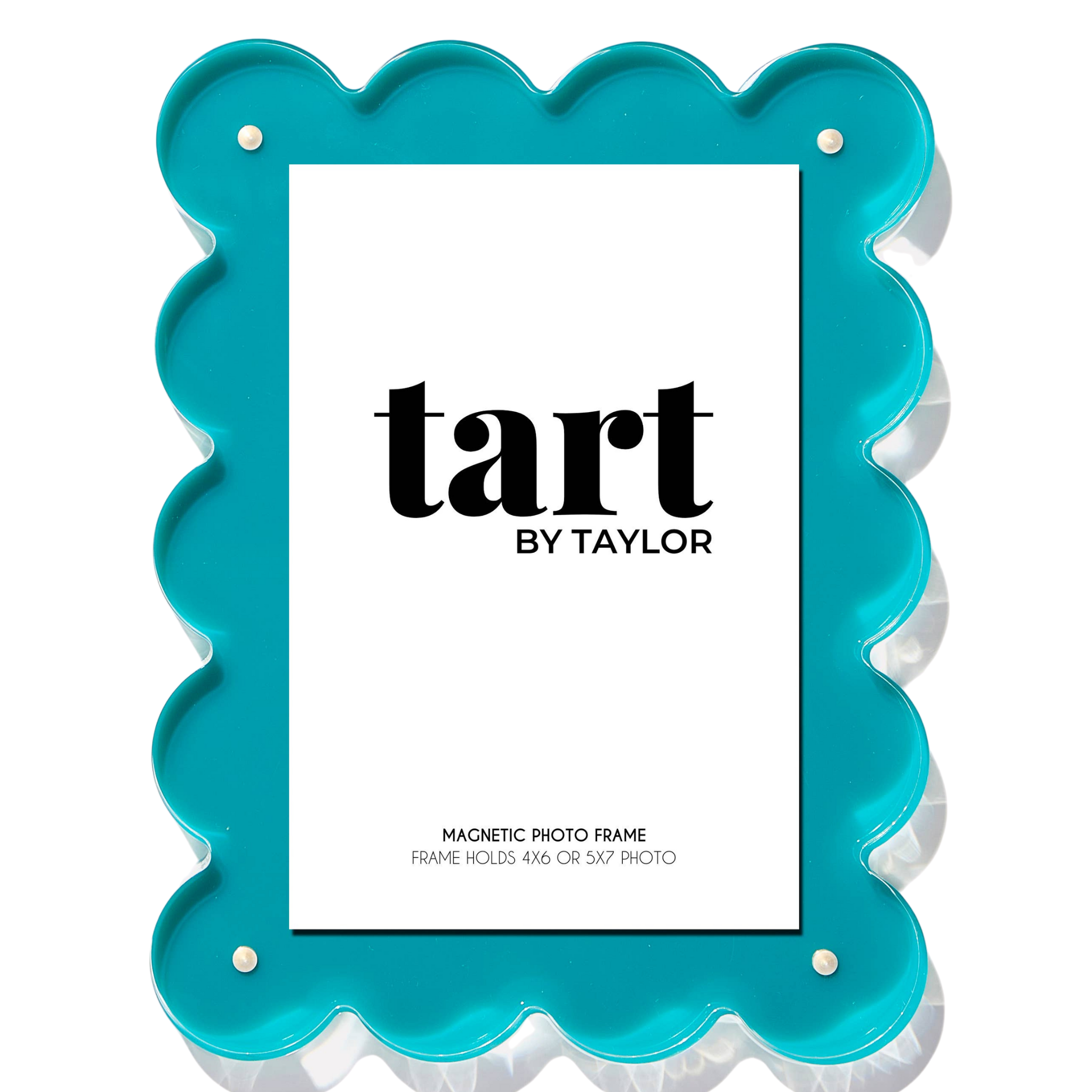 Teal Scalloped Acrylic Picture Frame