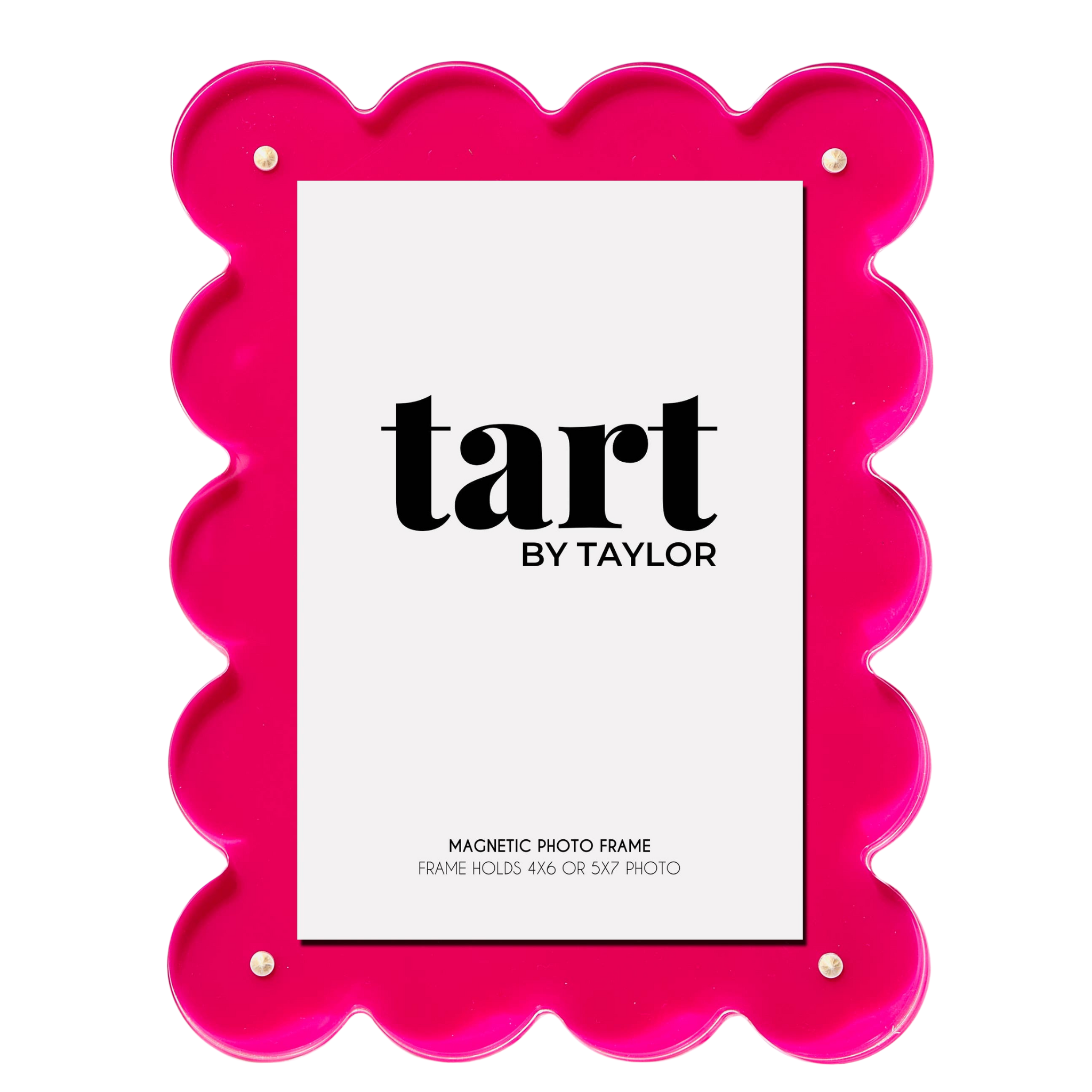 Magenta Scalloped Acrylic Picture Frame