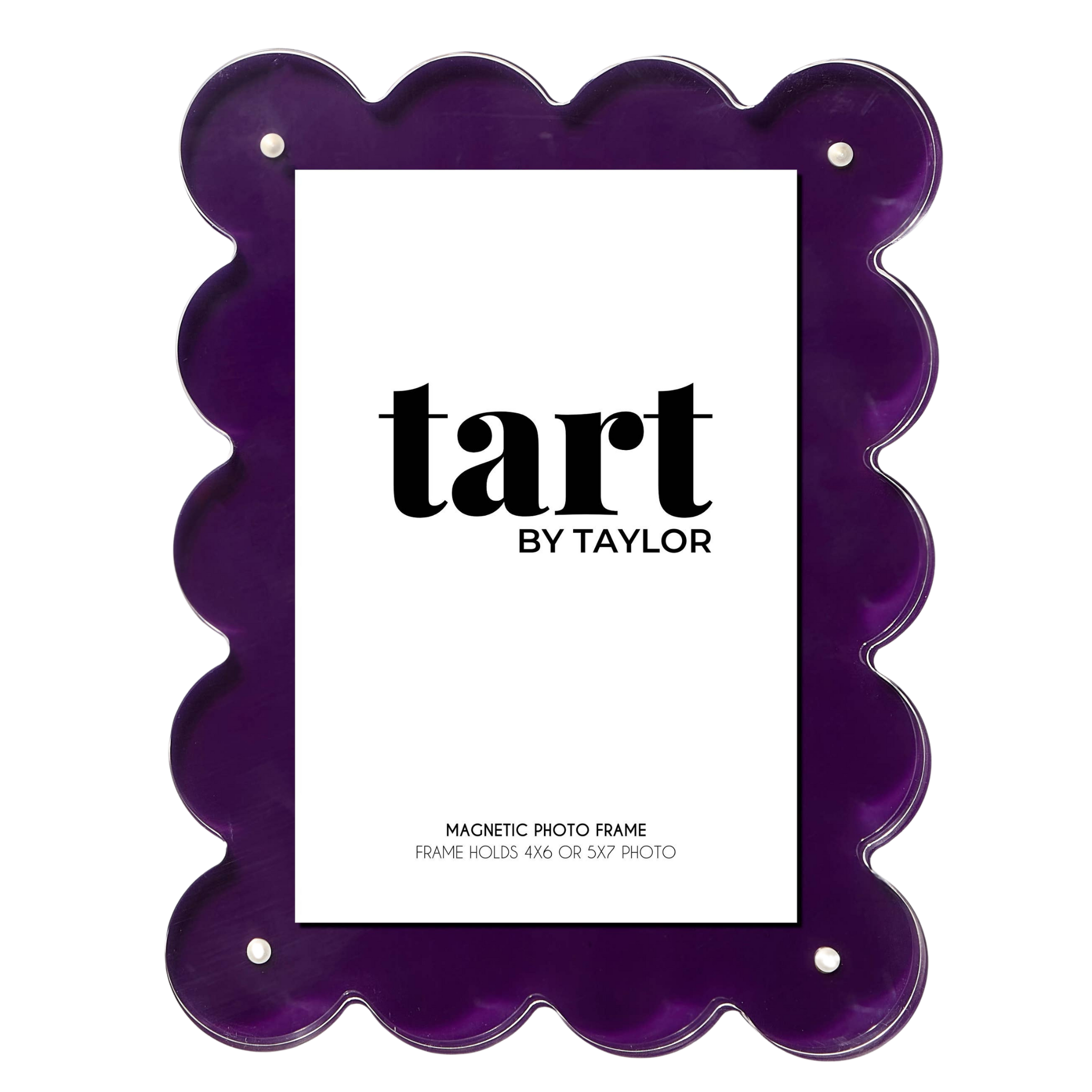 Plum Scalloped Acrylic Picture Frame