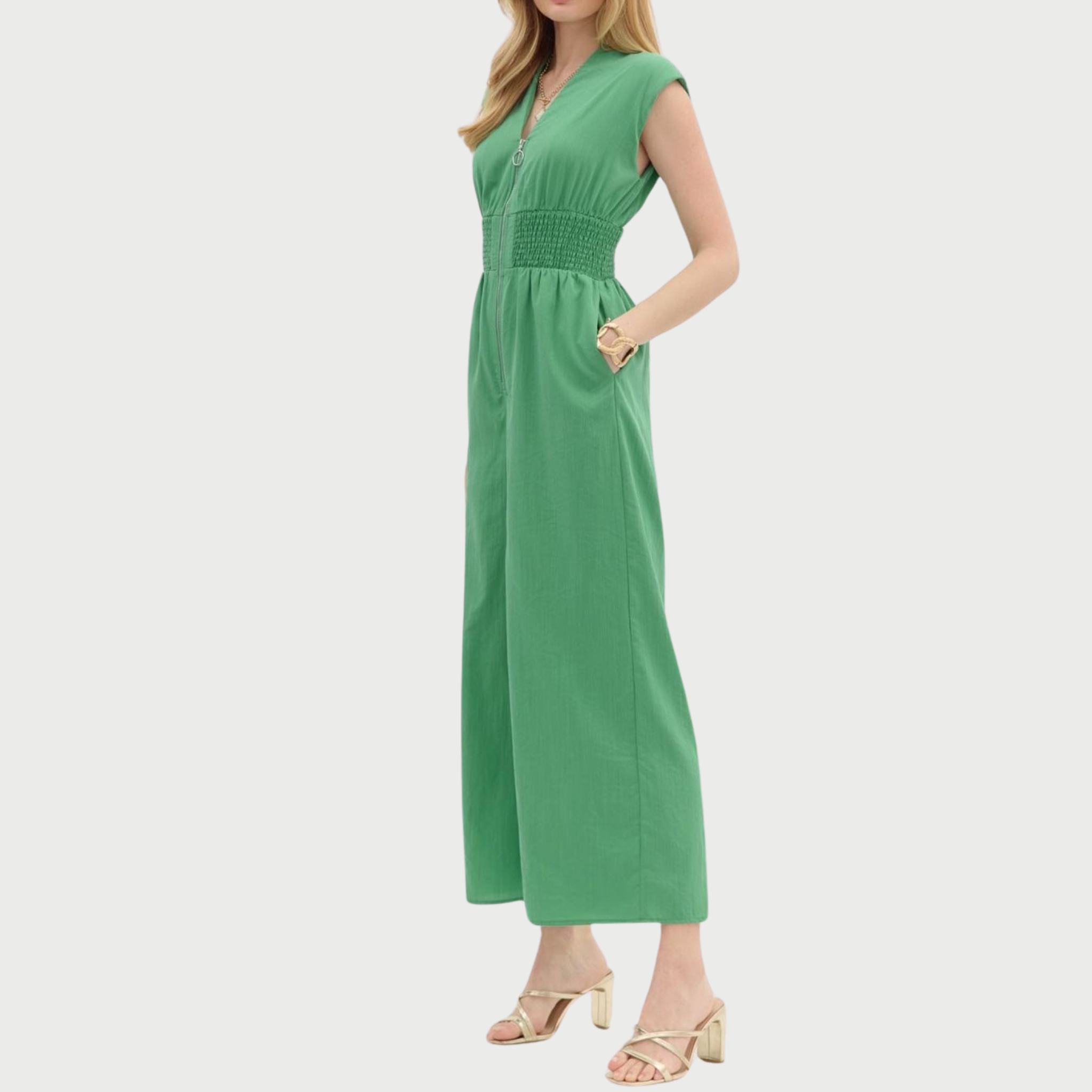 The Savannah Sleeveless Wide-Leg Jumpsuit