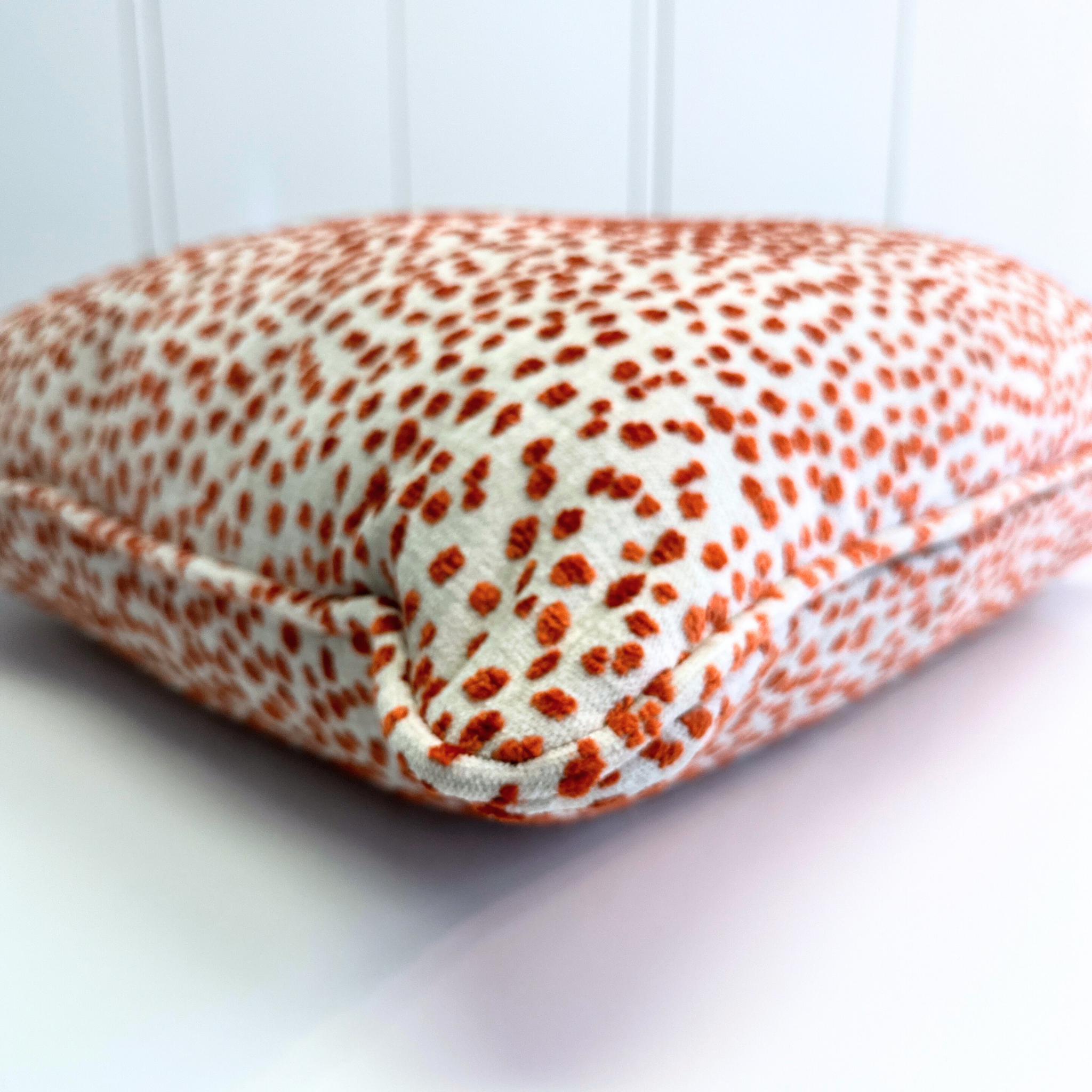 Cream With Orange Spots  Accent Pillow