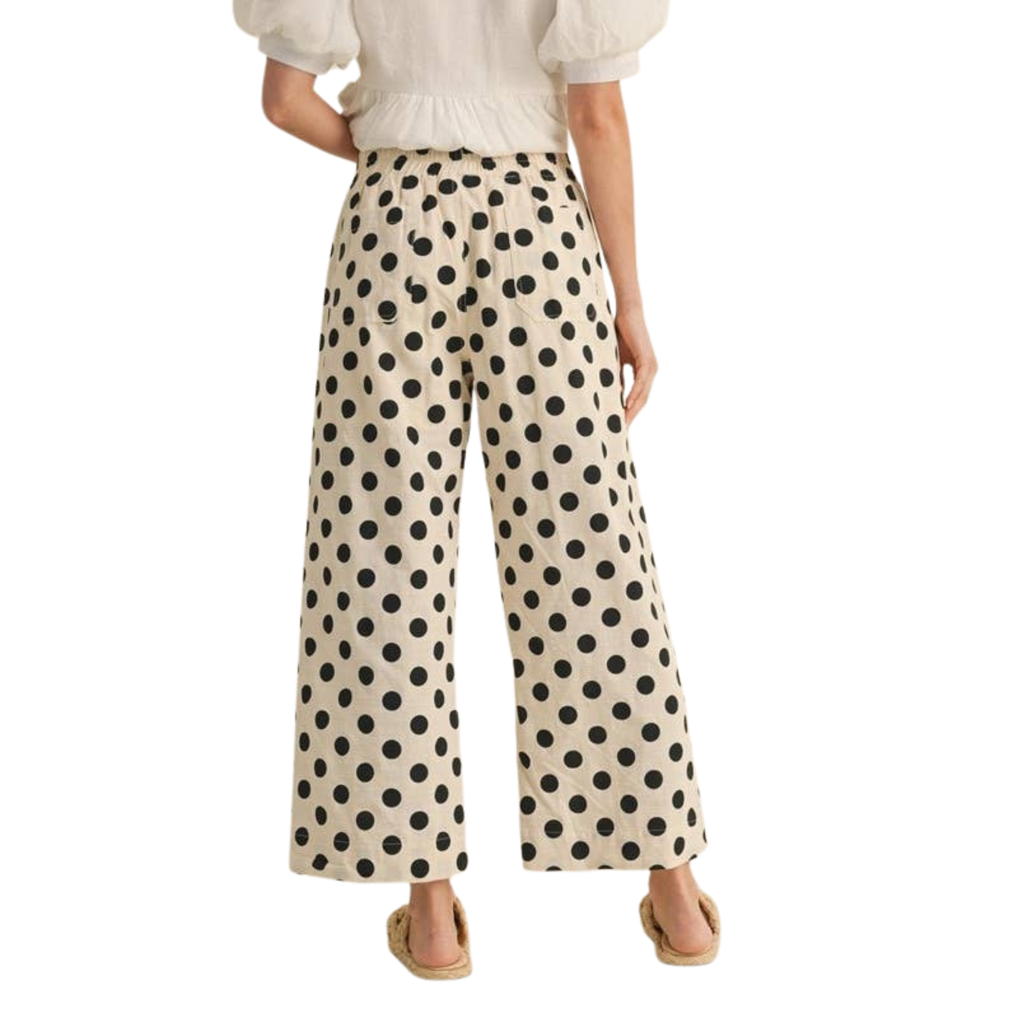 Polka Dot Wide Leg Pants