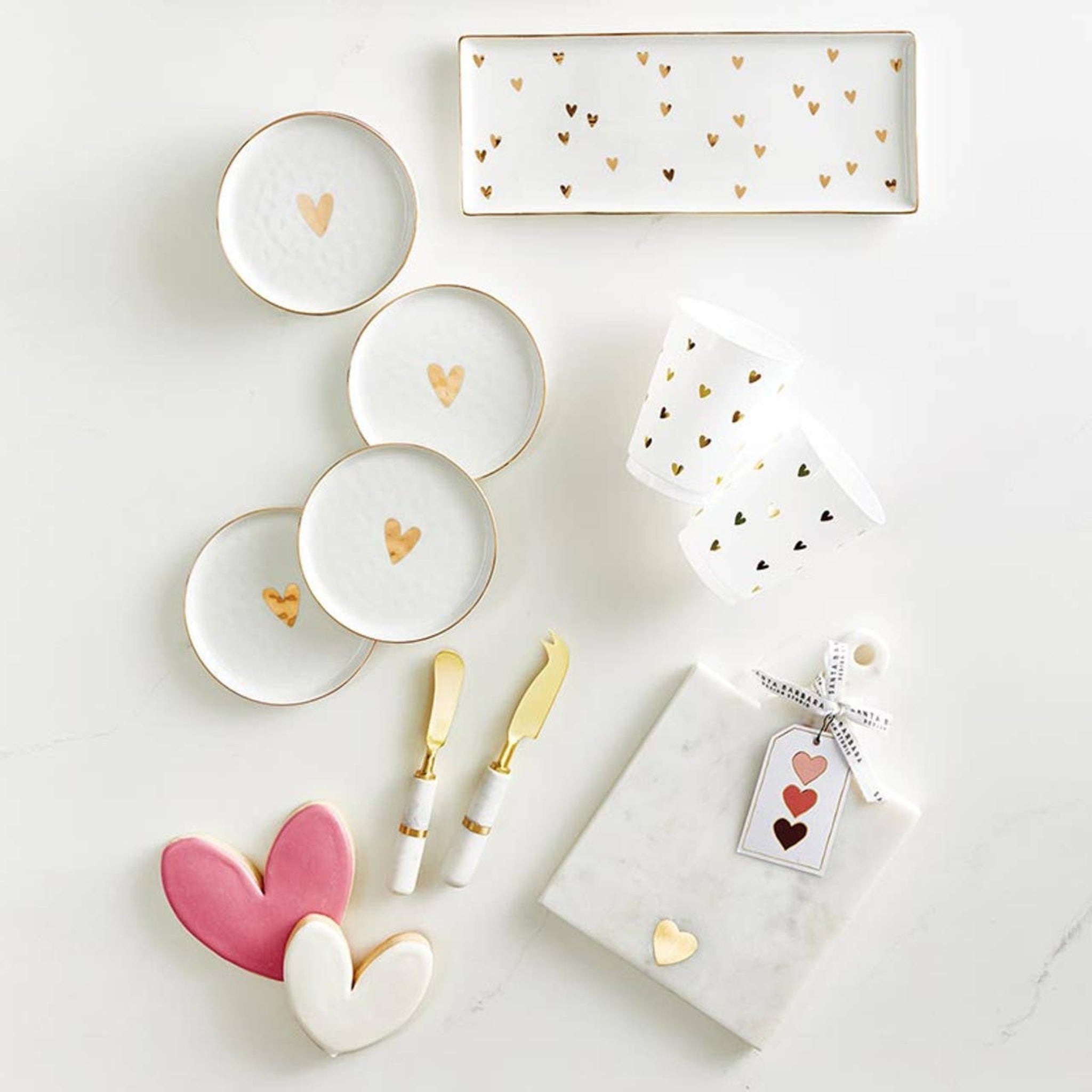 Gold Foil Heart Trinket Tray