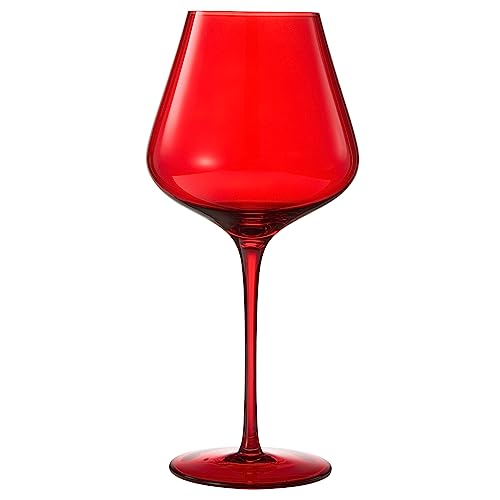 Colored Crystal Wine Glass | Red