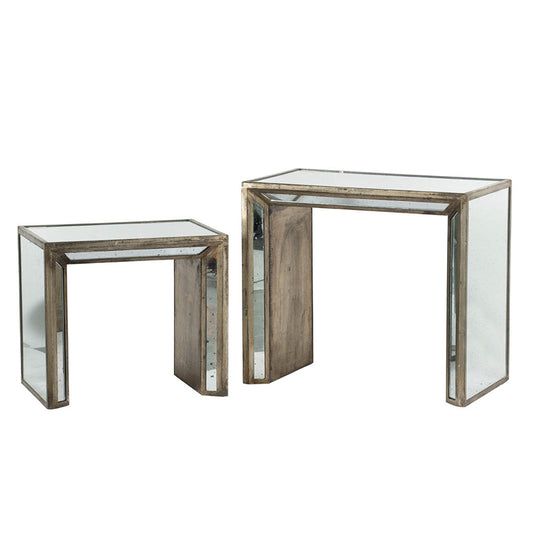 Waverly Mirrored Side Table - Large