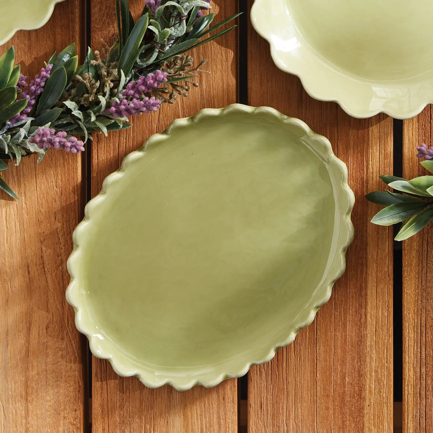 Oval Green Tray