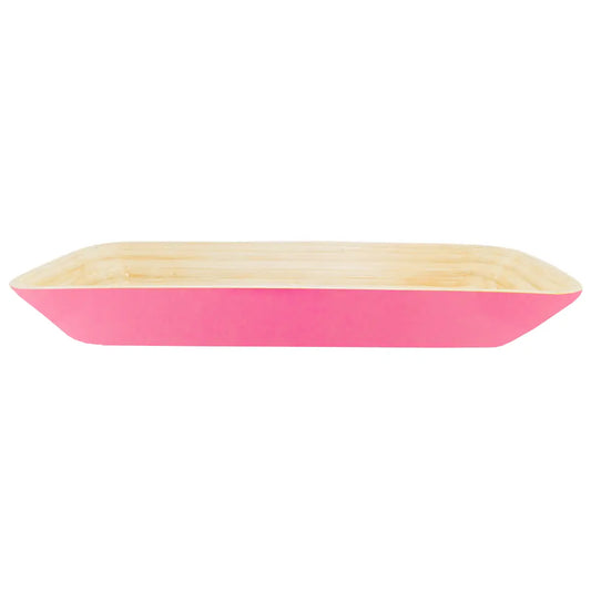 Bamboo Rectangular Tray | Pink