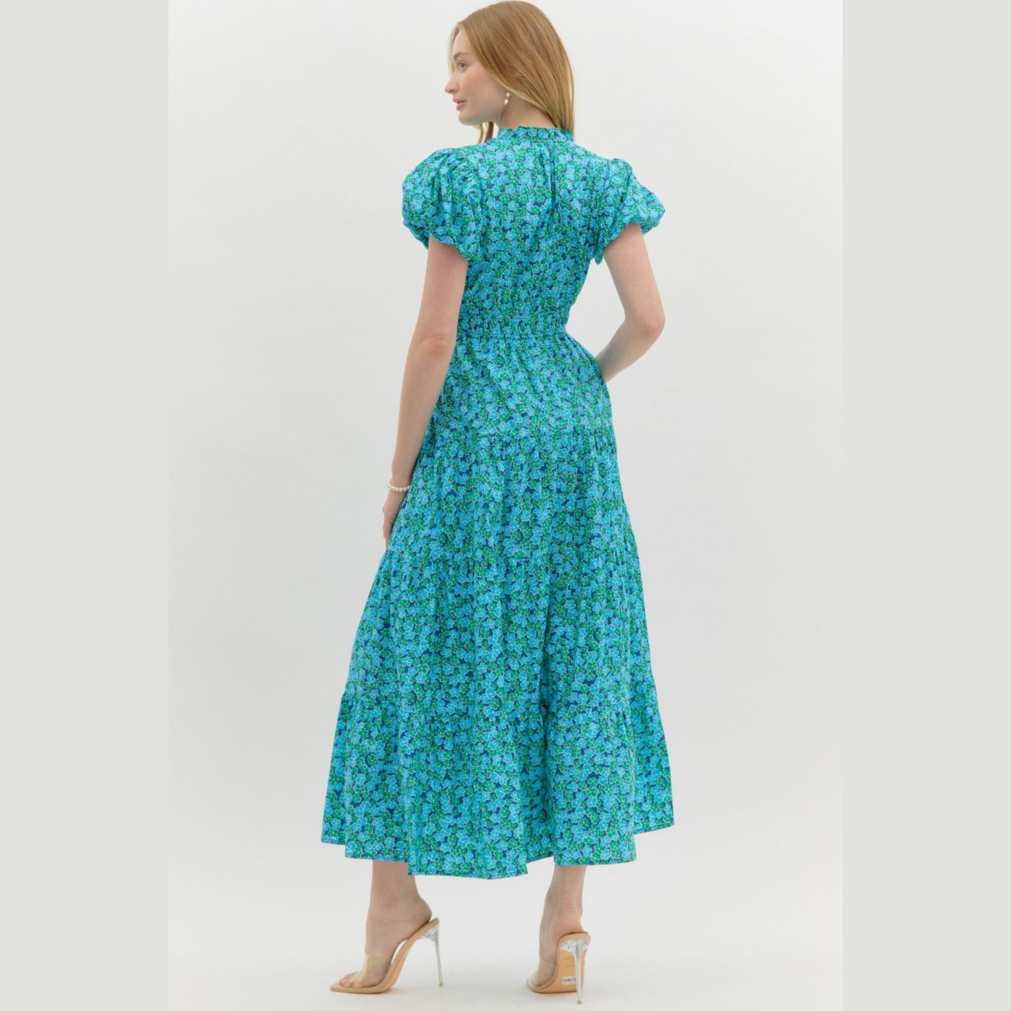 Sweet Bloom Tiered Midi Dress