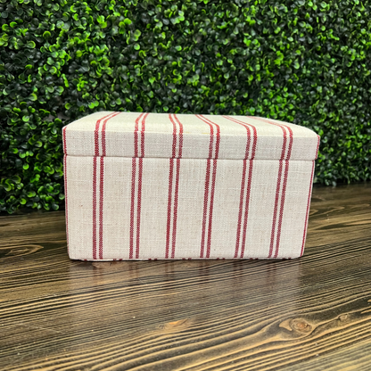 Red & Cream Striped Box - Large