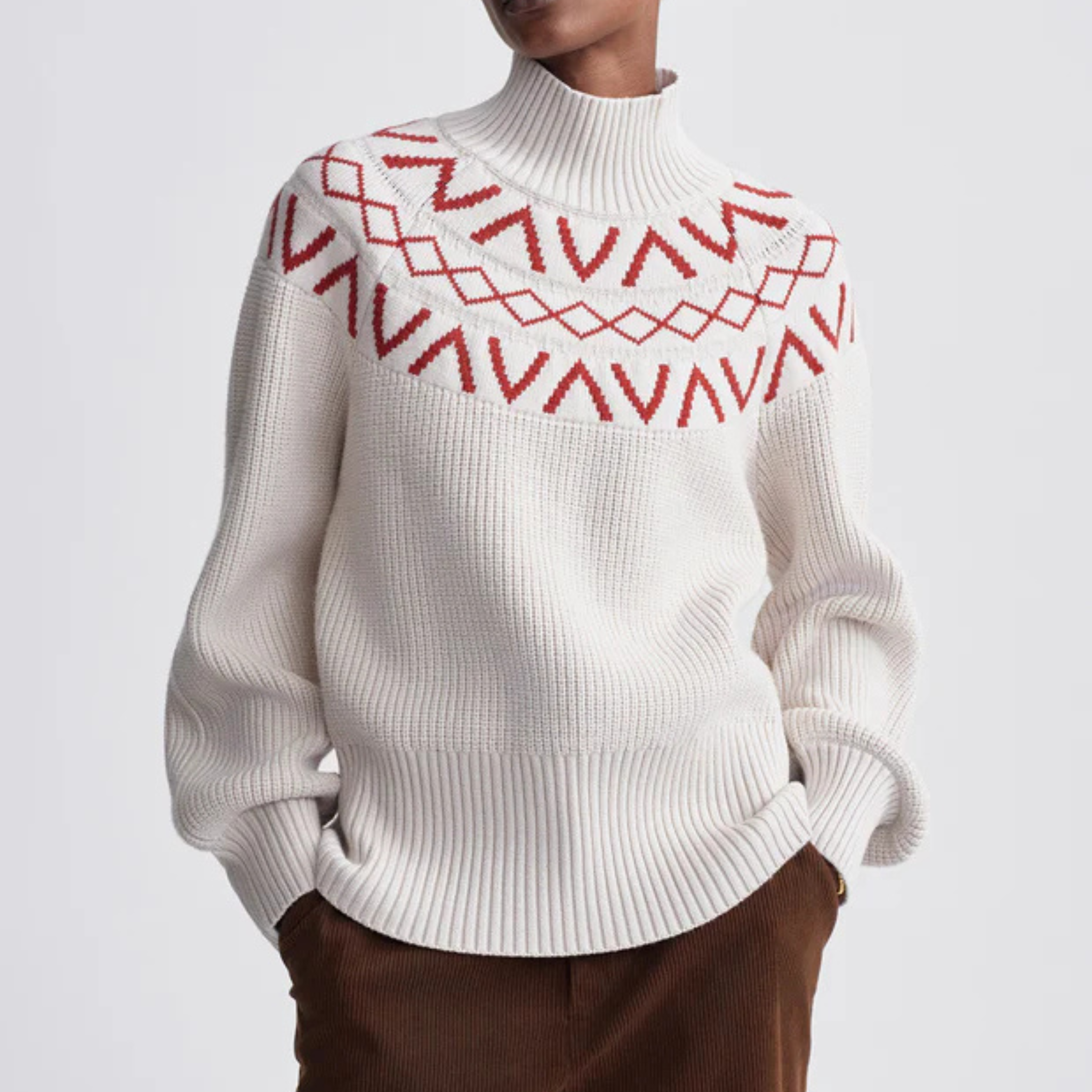 Marcie Fair Isle Yoke Knit Sweater