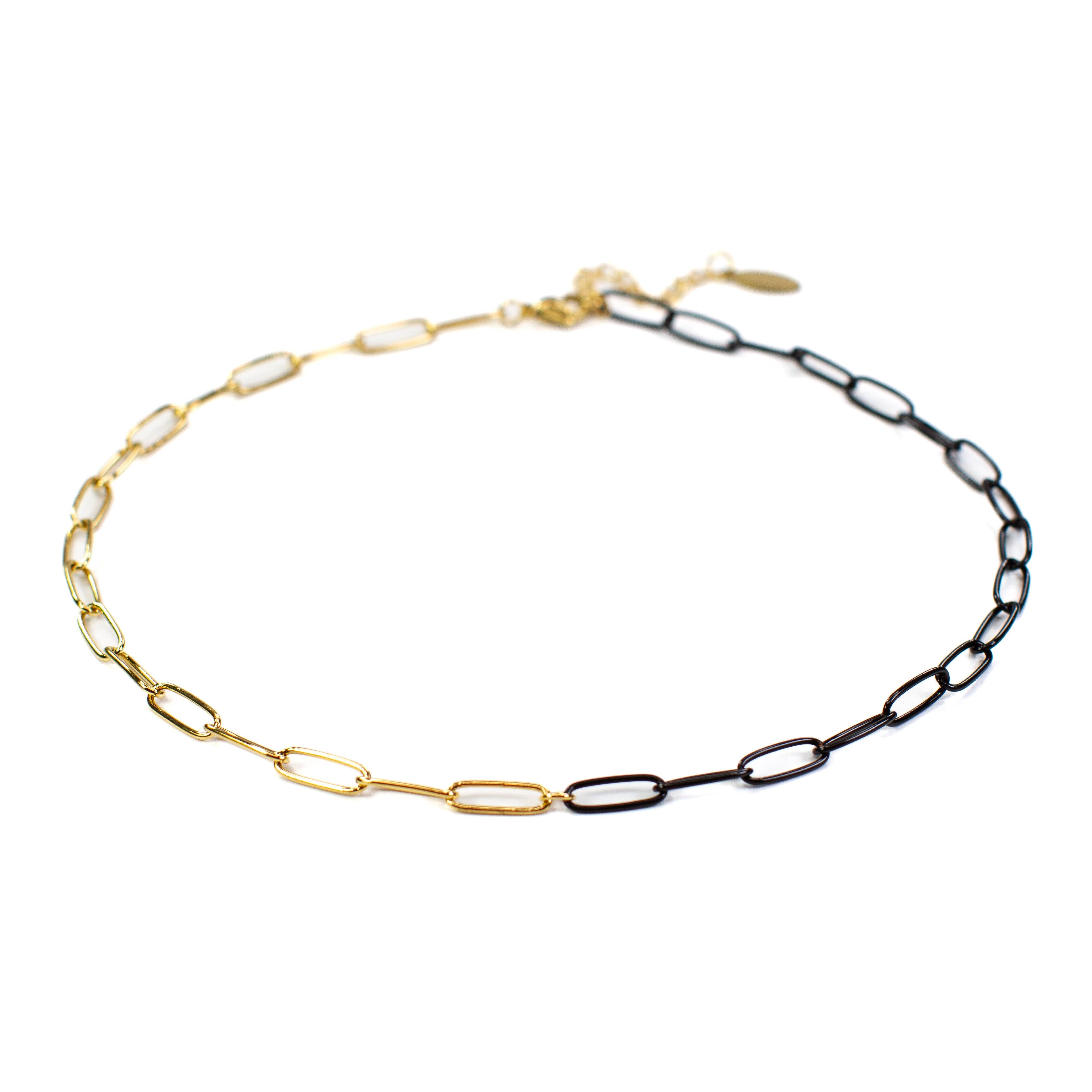 Paperclip Gold Chain Link Necklace
