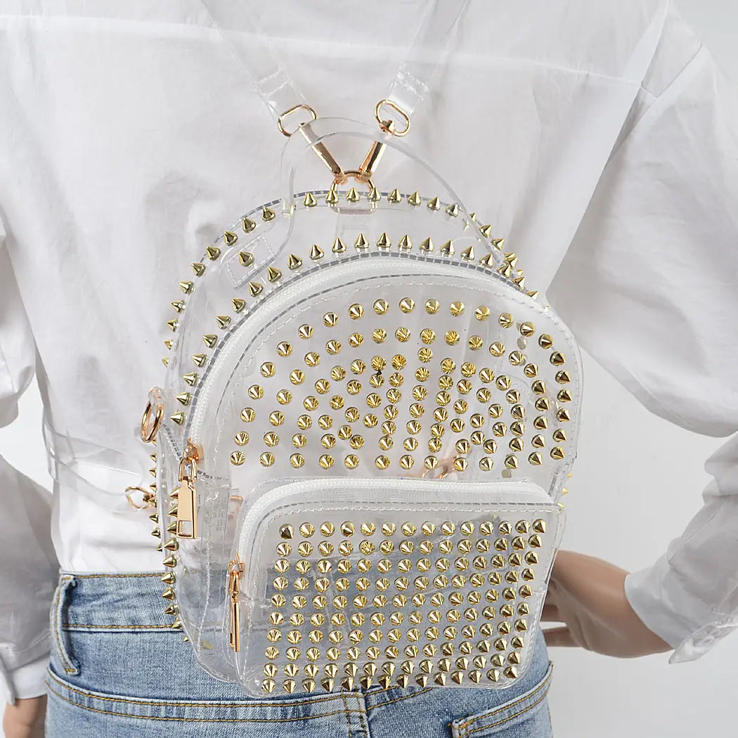 Studded Clear Backpack