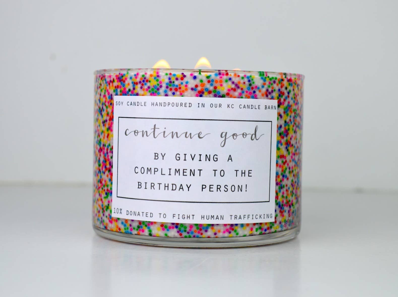 Happy Birthday 3 Wick Candle