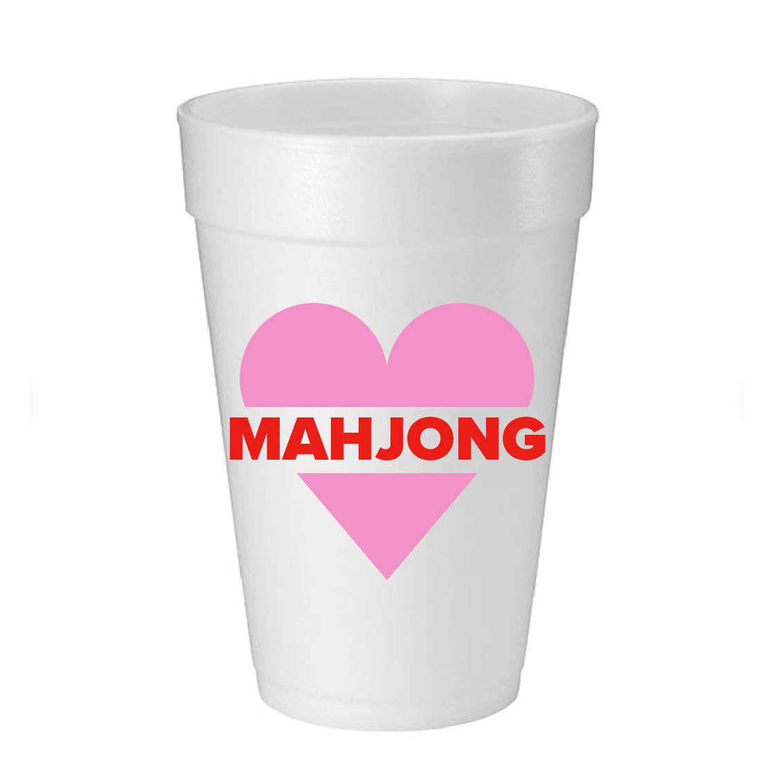 Heart Mahjong Foam Cups | Set of 10