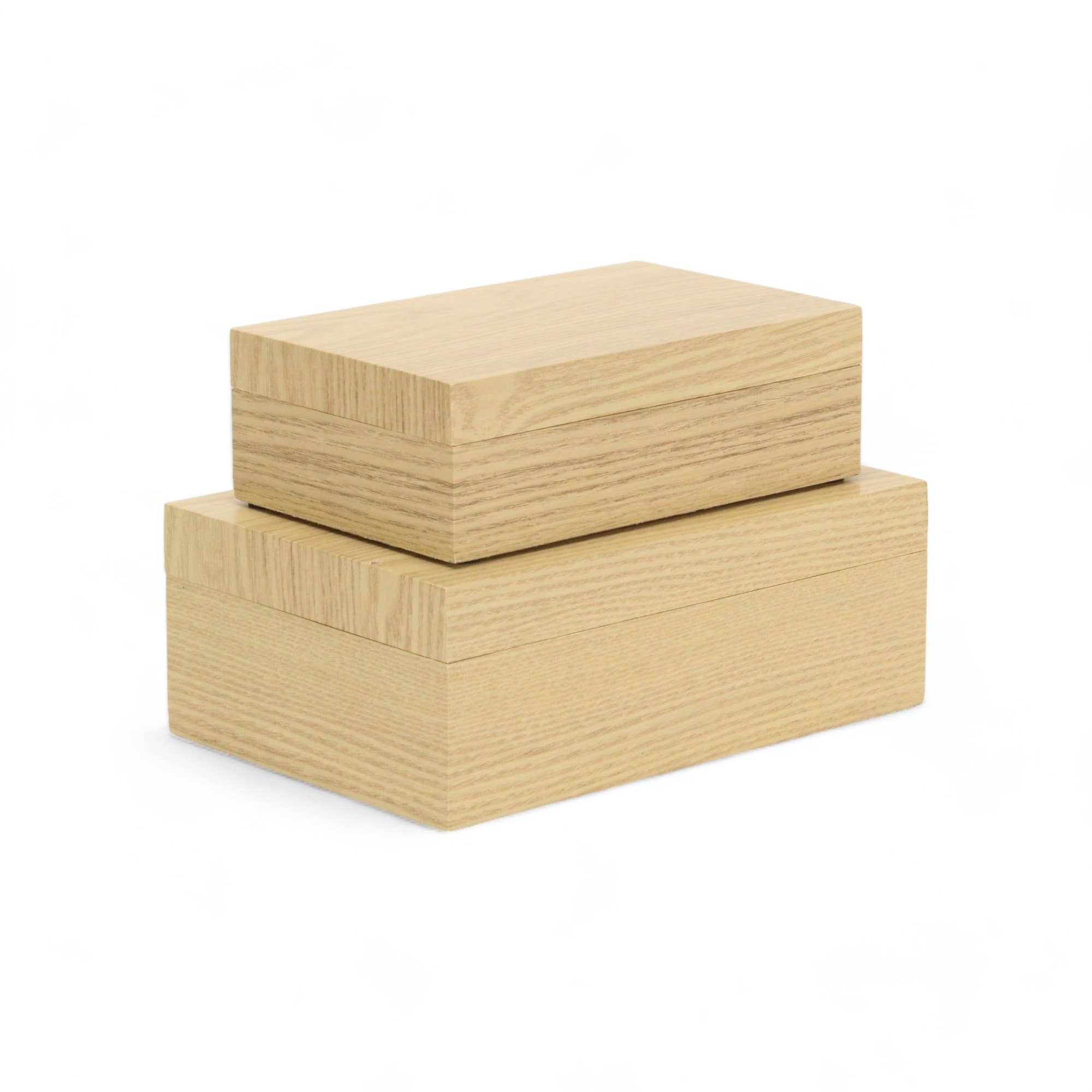 Rectangular Wood Veneer Storage Box | 2 sizes