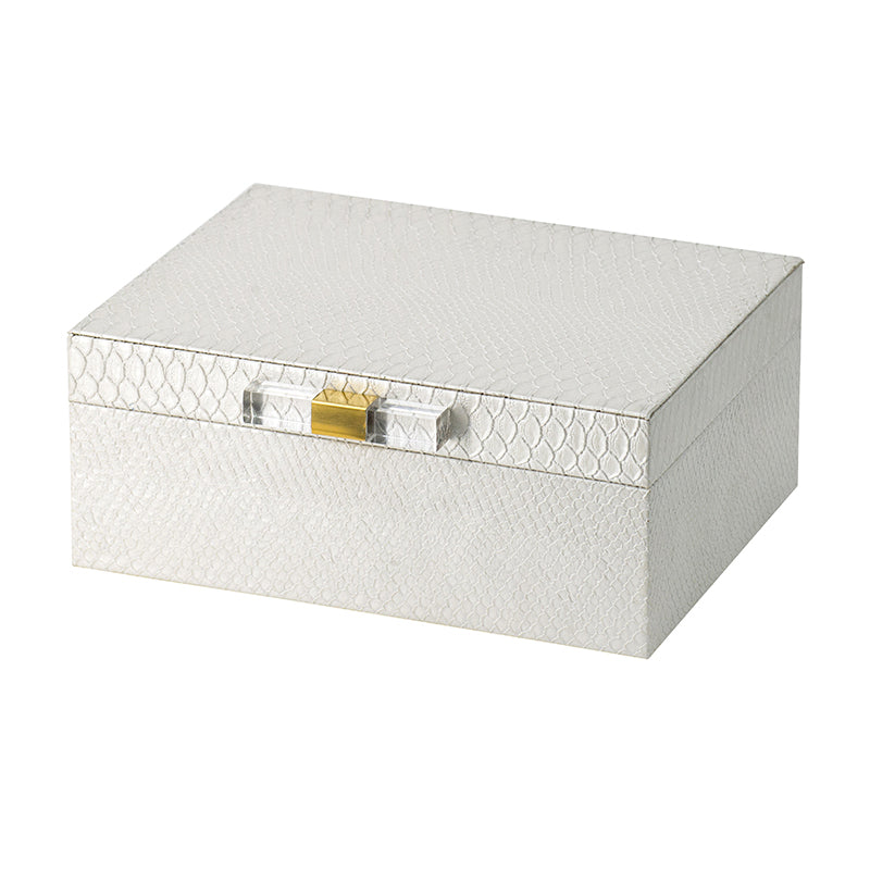 White Snakeskin Pattern Box | 2 Sizes