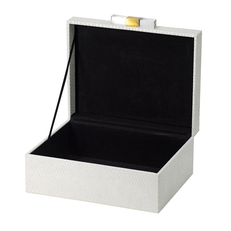 White Snakeskin Pattern Box | 2 Sizes