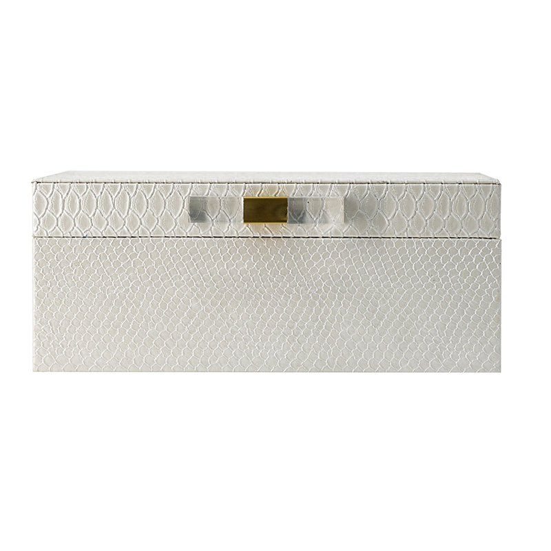 White Snakeskin Pattern Box | 2 Sizes