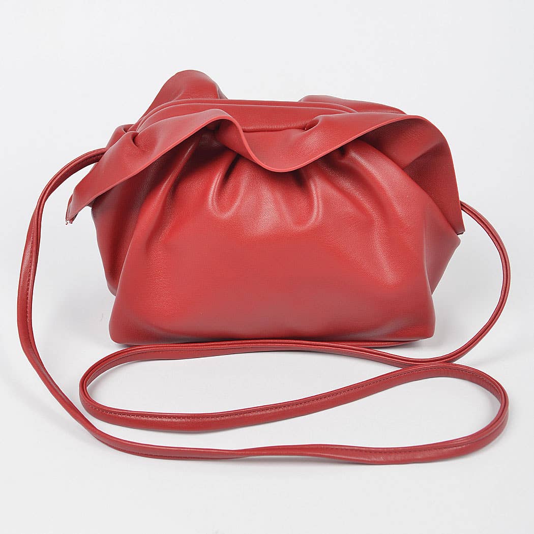 Faux Leather Bow Crossbody Bag (4 Color Options)