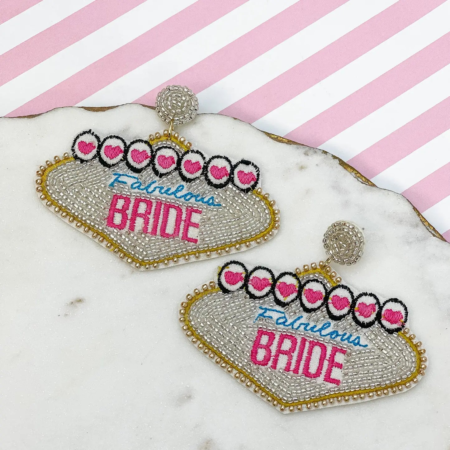 Vegas Bride Beaded Earrings