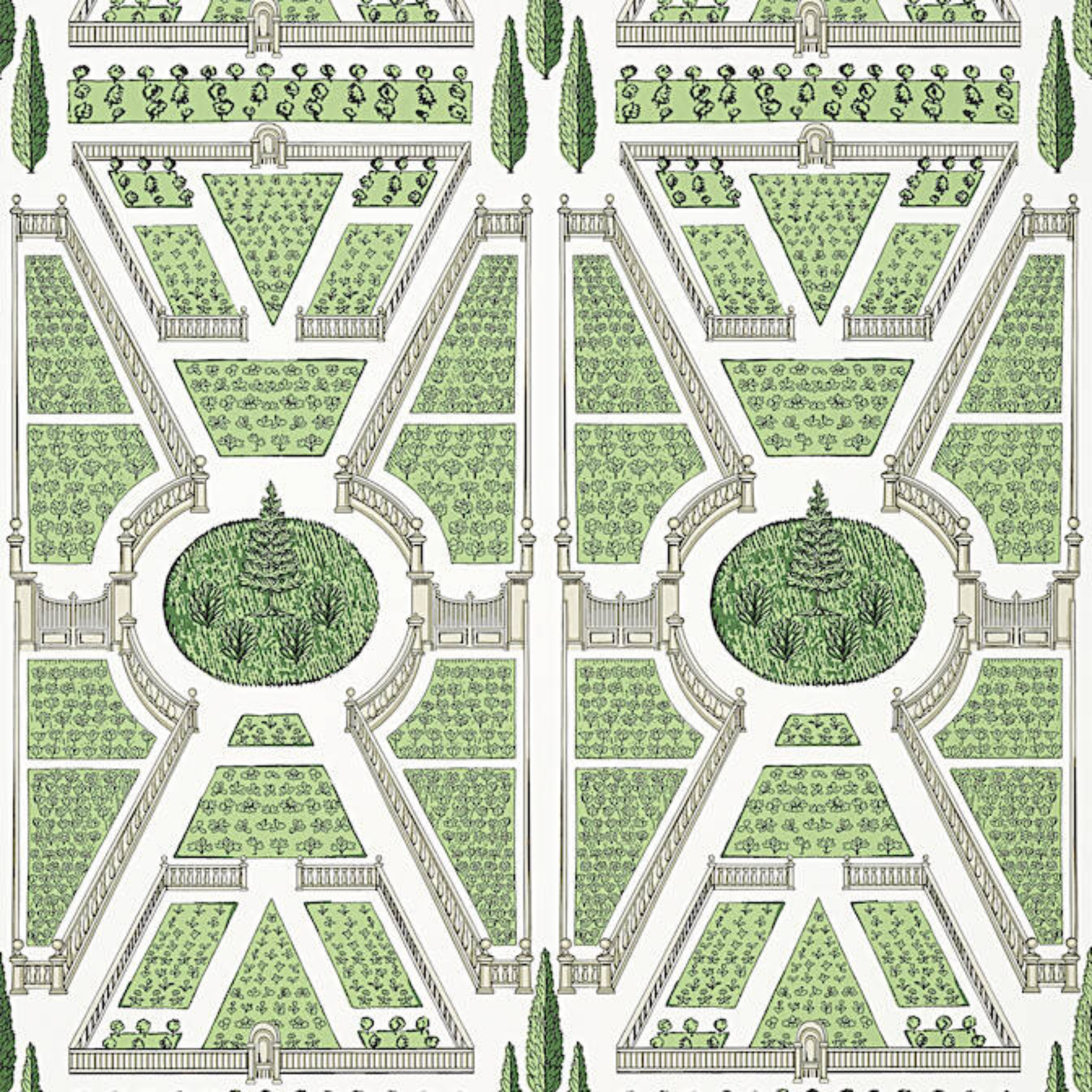 Aerial Garden Thibaut Wallpaper | Double Roll