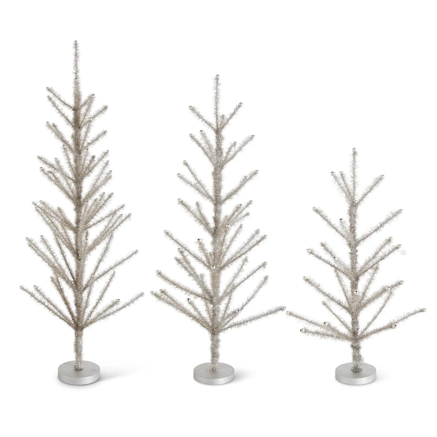 Medium Pewter Tinsel Tree  36"