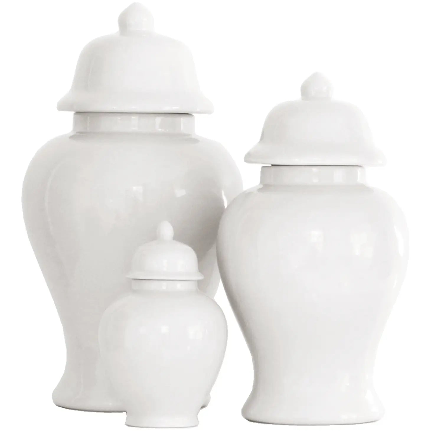 White Ginger Jar (3 Size Options)