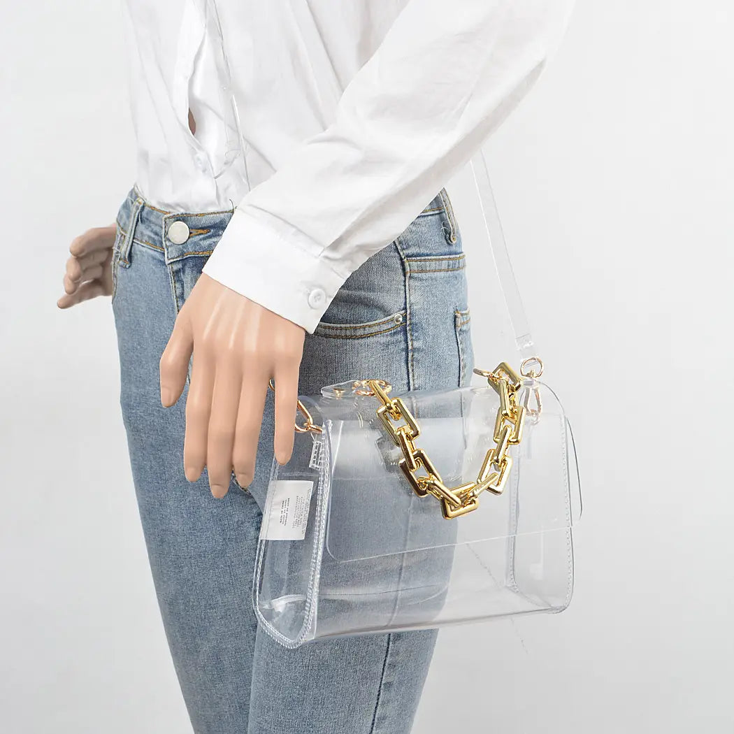 Clear Big Chain Bag