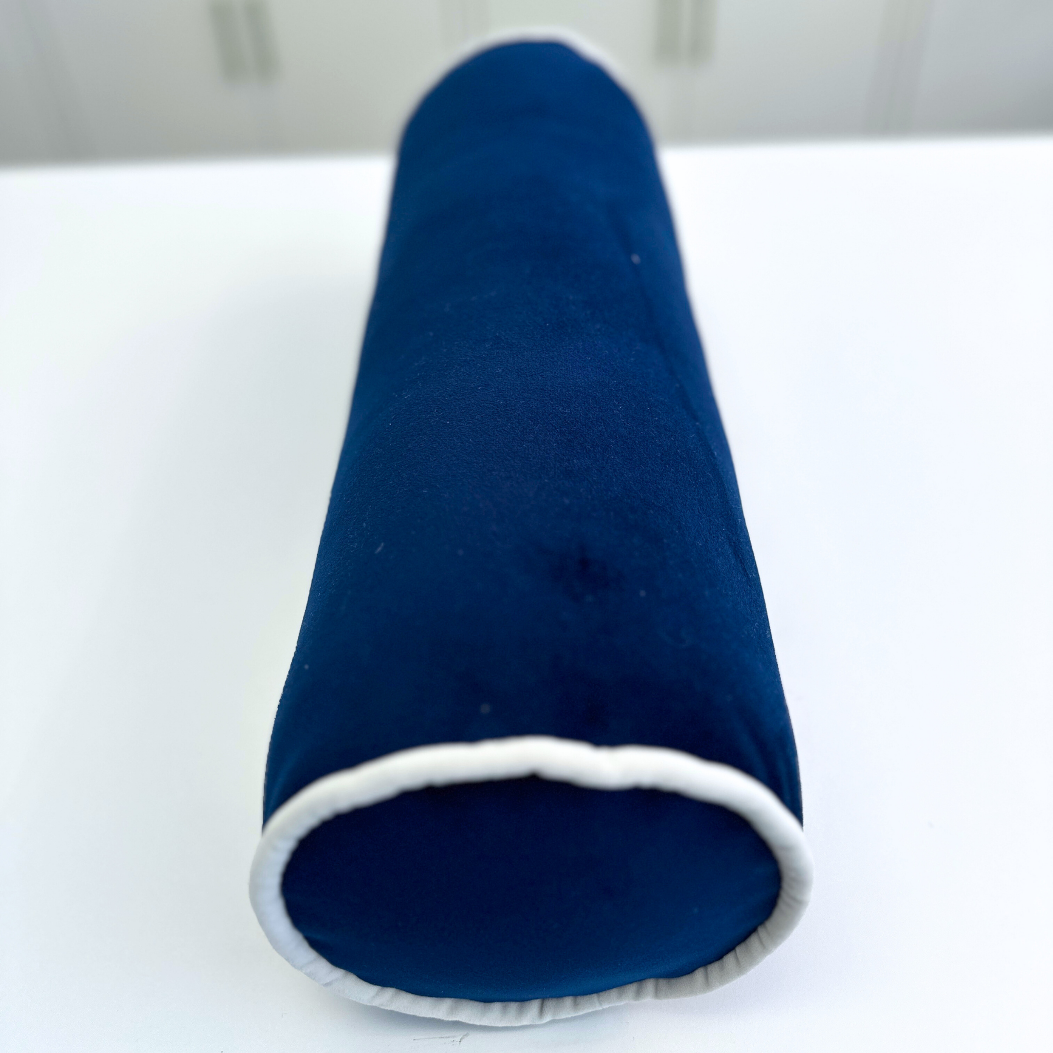 Navy Posh Roll Pillow | 21"x7"