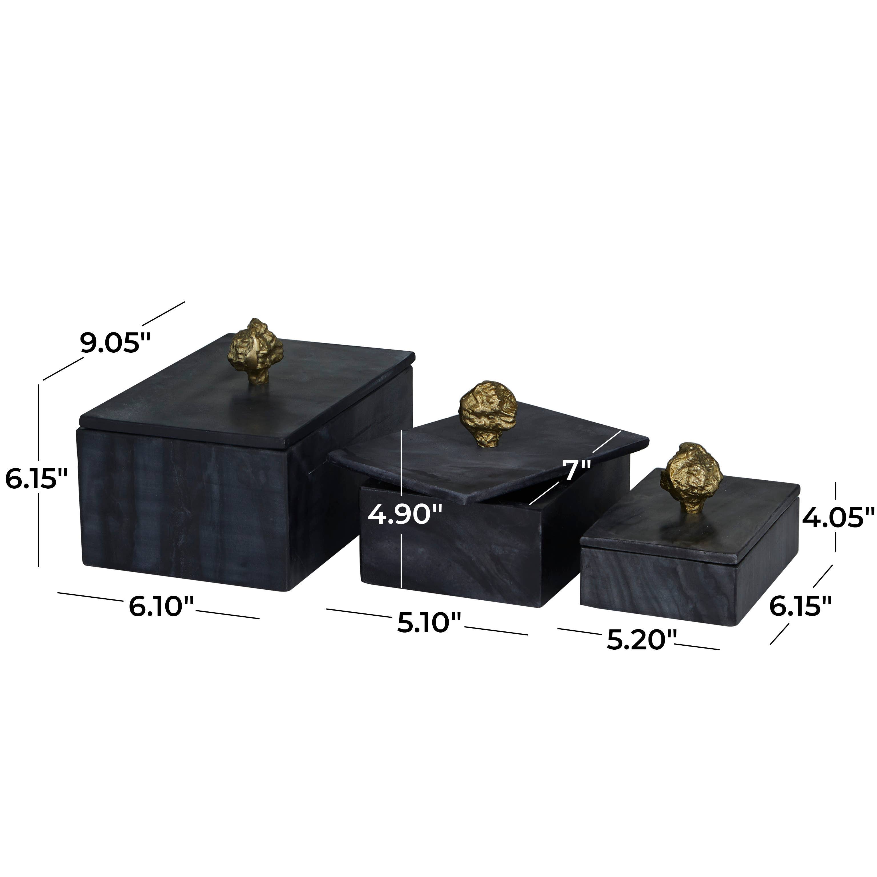 Modern Black Marble Box | 3 Sizes