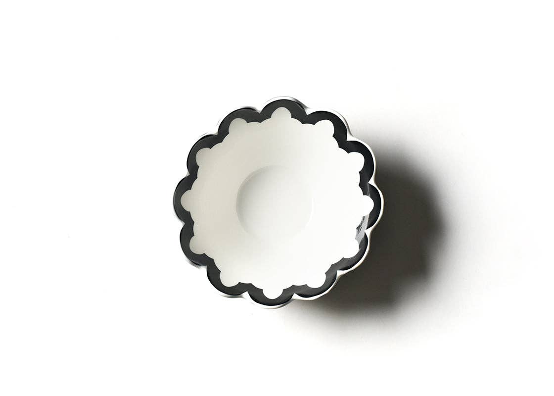 Black Arabesque Scallop 9 Bowl