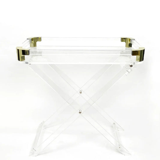 Simply Brilliant Acrylic Foldable Tray Side Table