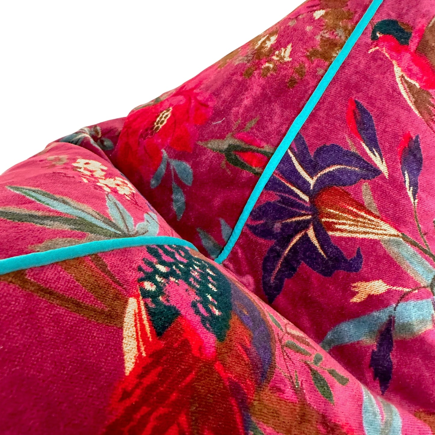 Magenta Rajmahal Velvet Accent Pillow | 20"x20"