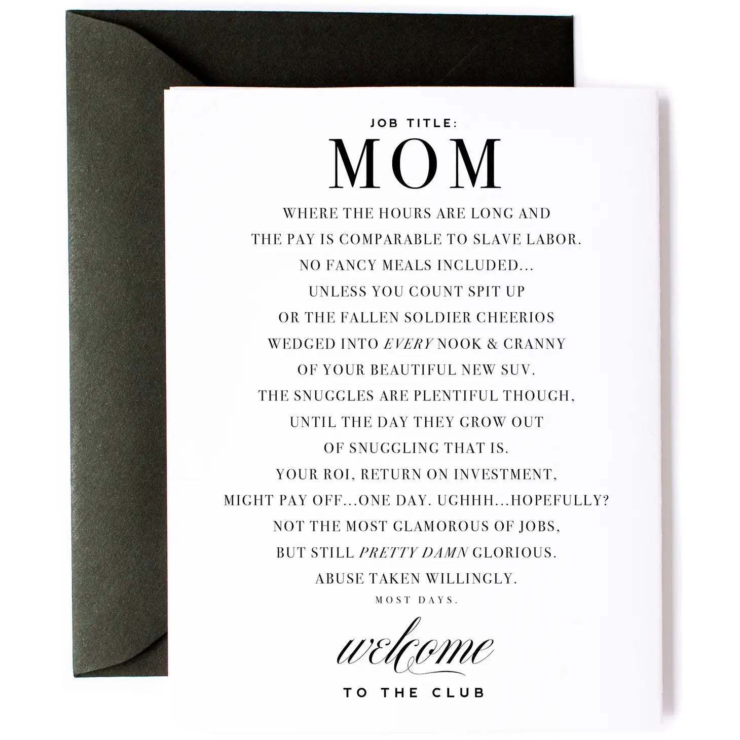 Job Title Mom Card