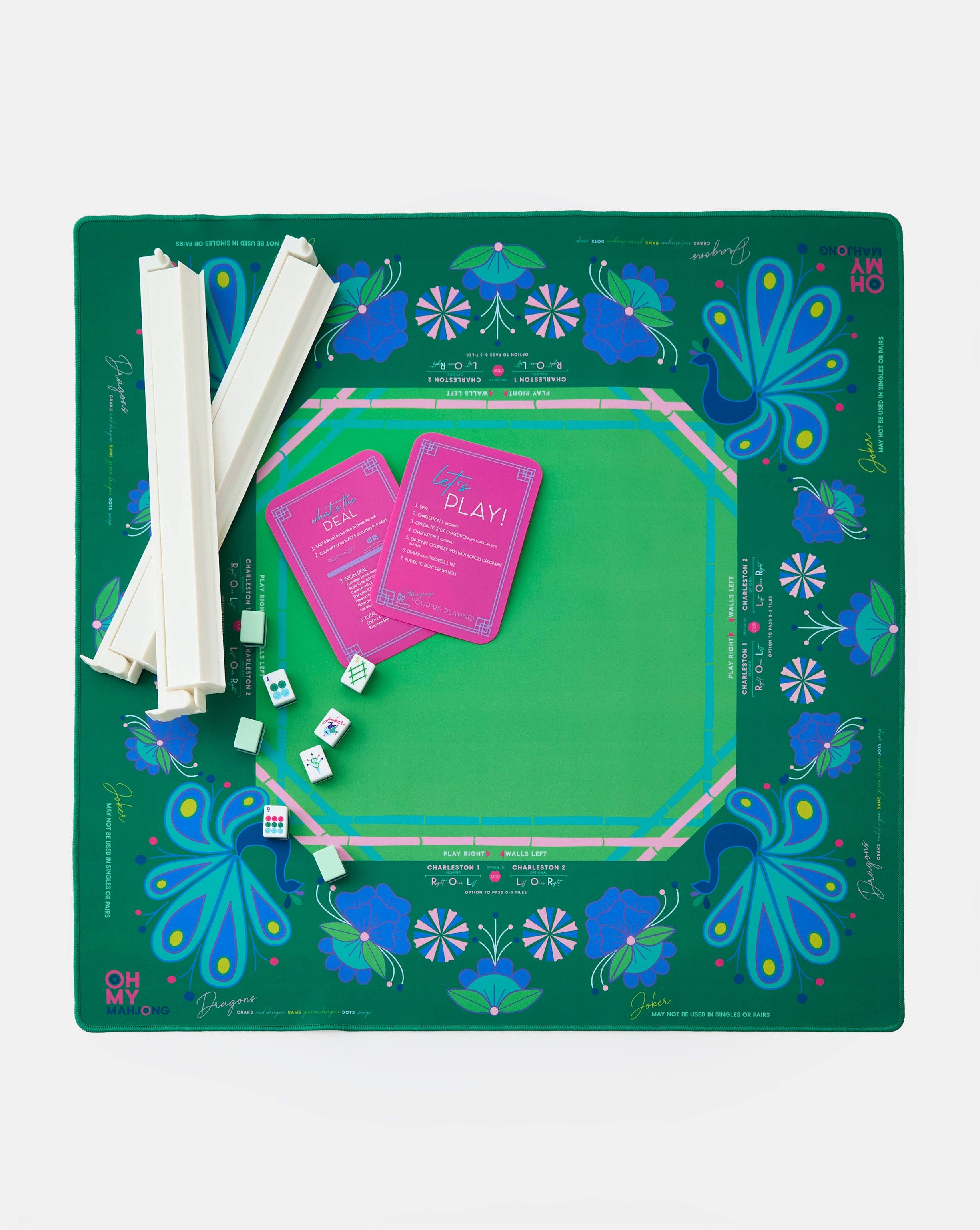 Mahjong Mat | Birdie Green