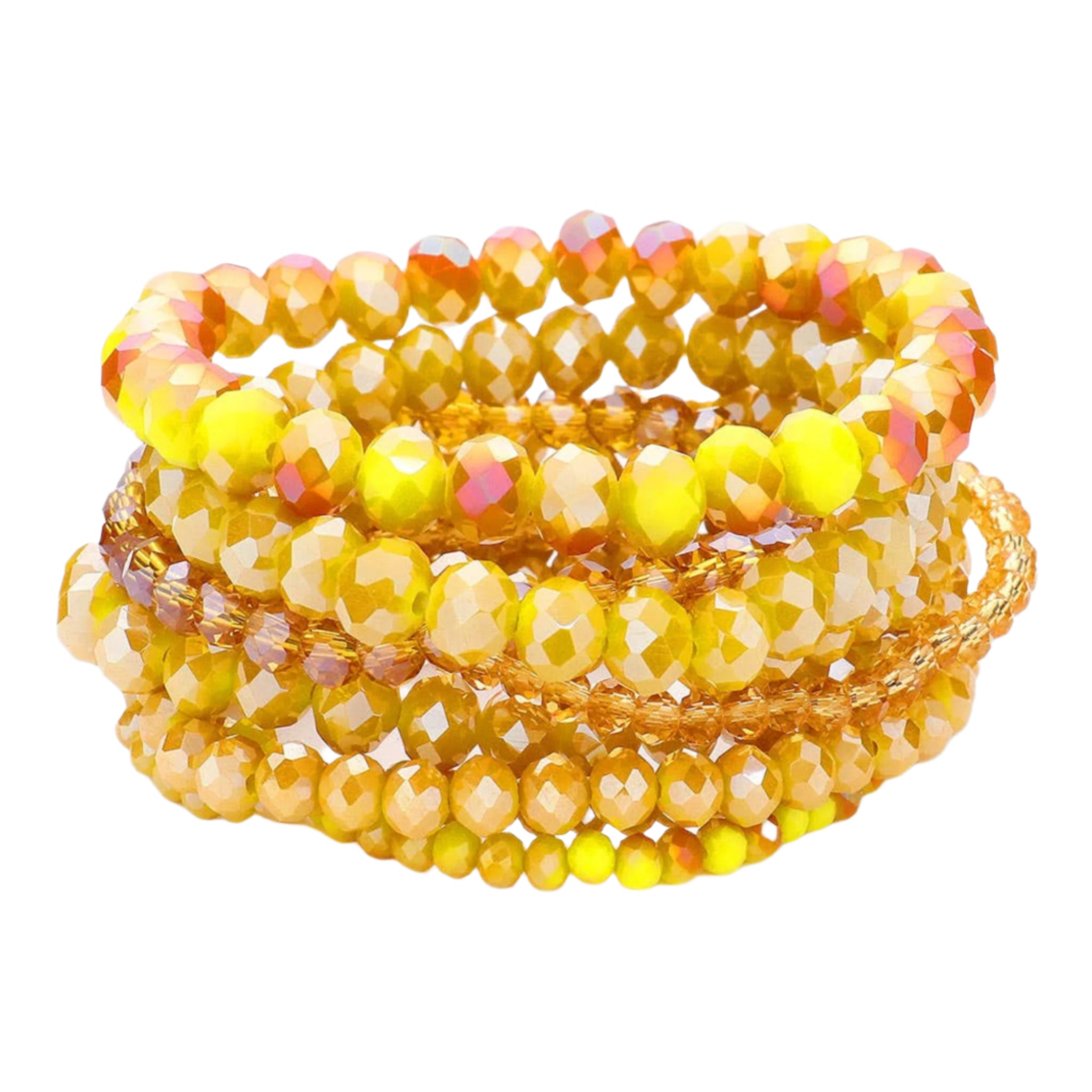 Faceted Bead Stretch Bracelets