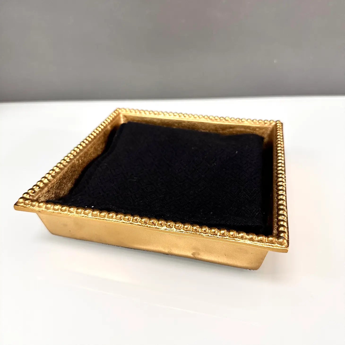 Napkin Caddy - Gold Beaded