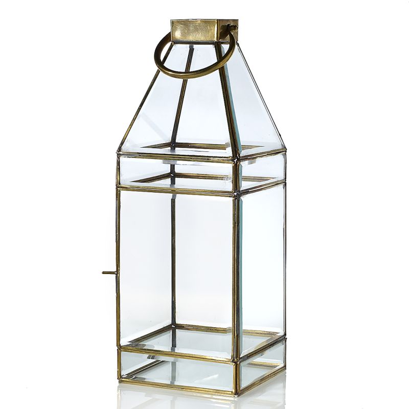 Gold Glass Lantern | Large