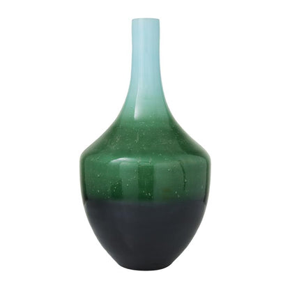 Green Glass Ombre Vase