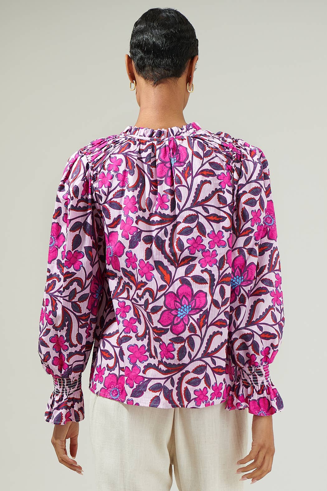 Aubrey Floral Russo Long Sleeve Blouse