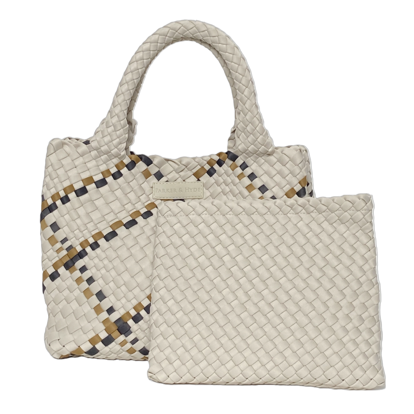 Bone & Camel Woven Tote