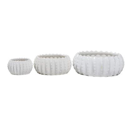 White Ceramic Indoor/Outdoor Planter (3 Size Options)