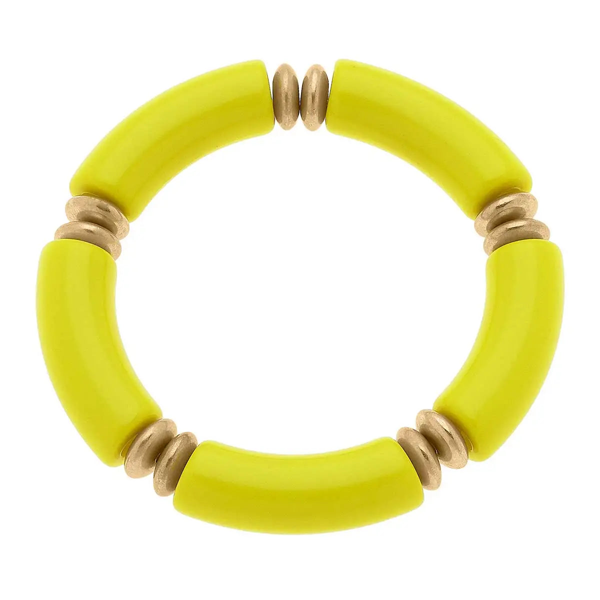 Lelani Resin Disc Stretch Bracelet | Lemon