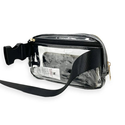 Black Clear Belt Bag