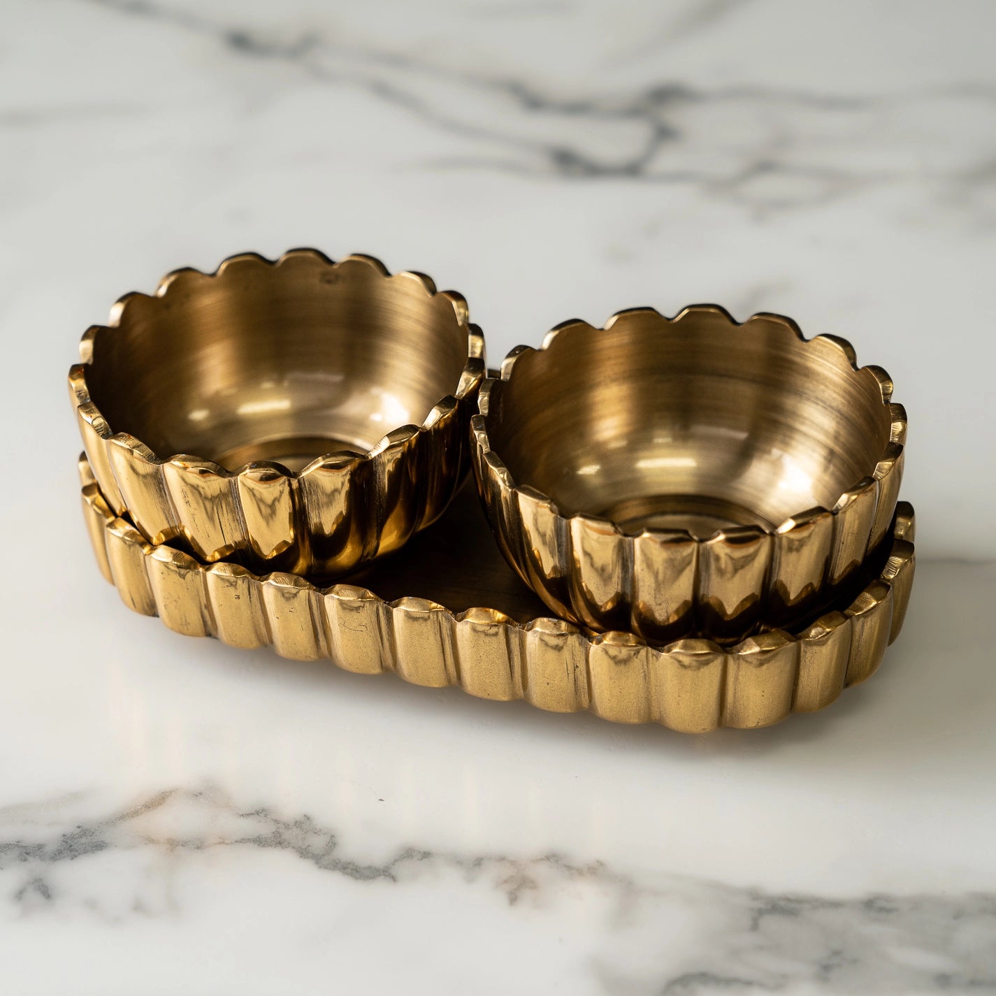 Opulent Gold Aluminum Serveware | 2 Options