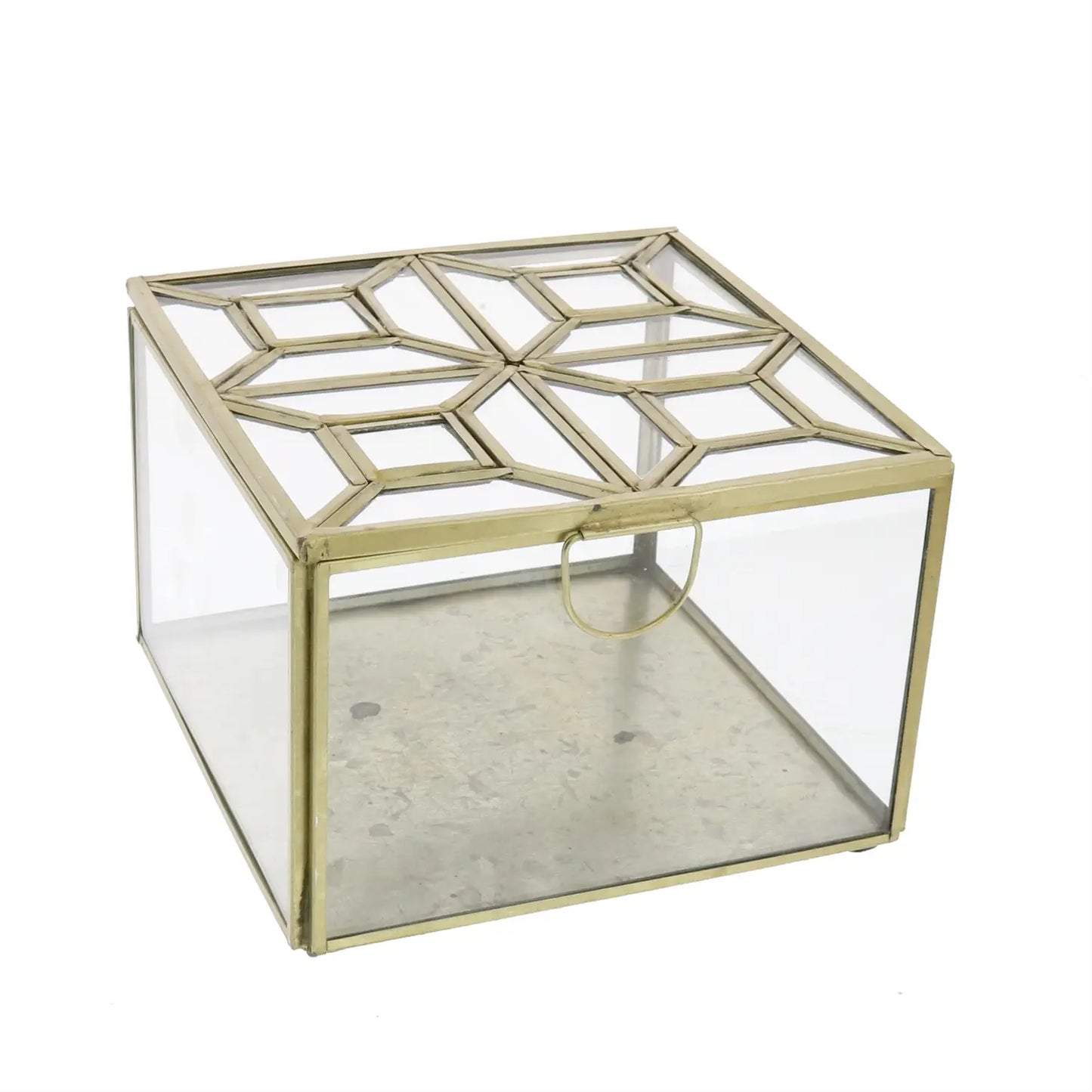 Monroe Leaded Top Box - Square - Brass